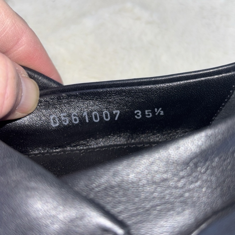 NWOT Agl Rocio Mary Jane Black Pointed-Toe Flats Leather EU 35.5 - Picture 9 of 9